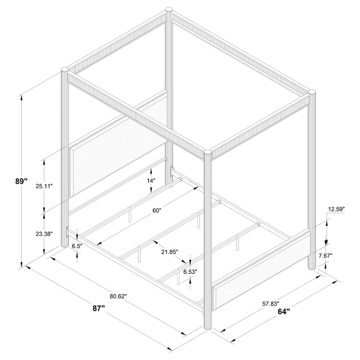 Zimmerlee Canopy Panel Bed