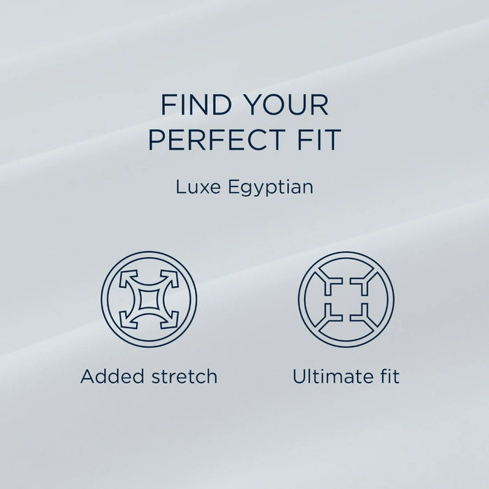 TEMPUR Luxe Egyptian Cotton Pillowcase Set Silver Mist