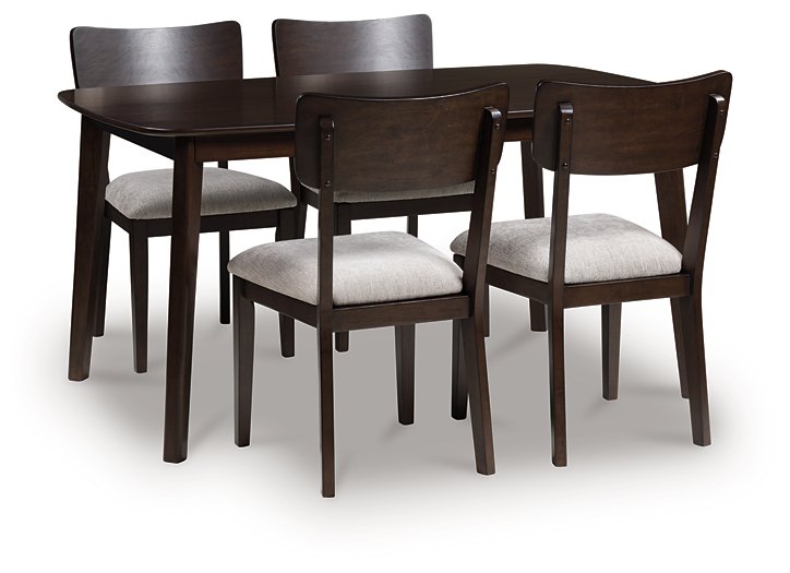 Mallenette Dining Table and 4 Chairs (Set of 5)