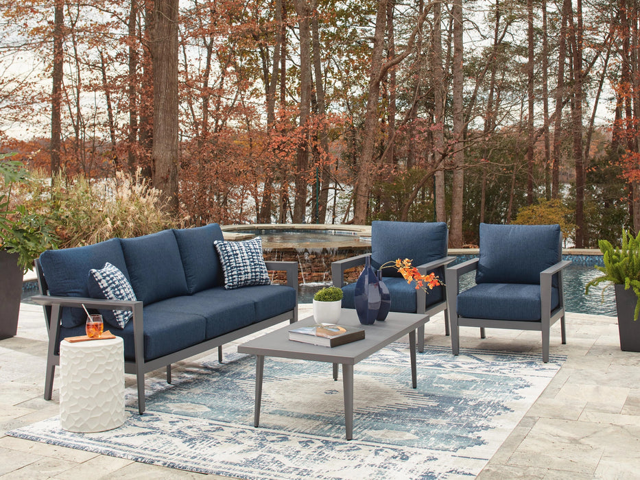 Gali Outdoor Sofa/Chairs/Table Set (Set of 4)